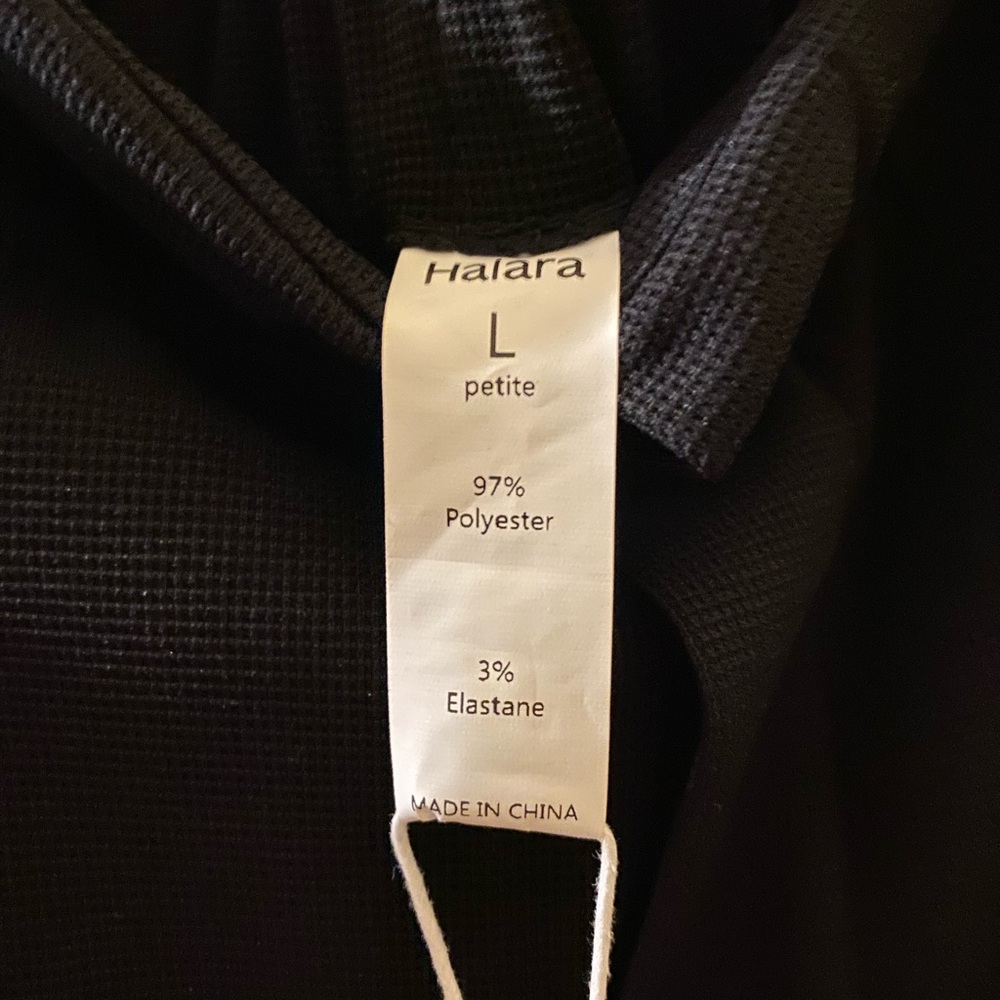 Halara work pants.  Very comfy but not for my body shape.